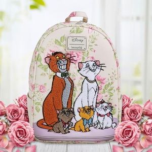 NWT Disney Aristocats Marie Floral Loungefly Mini Backpack